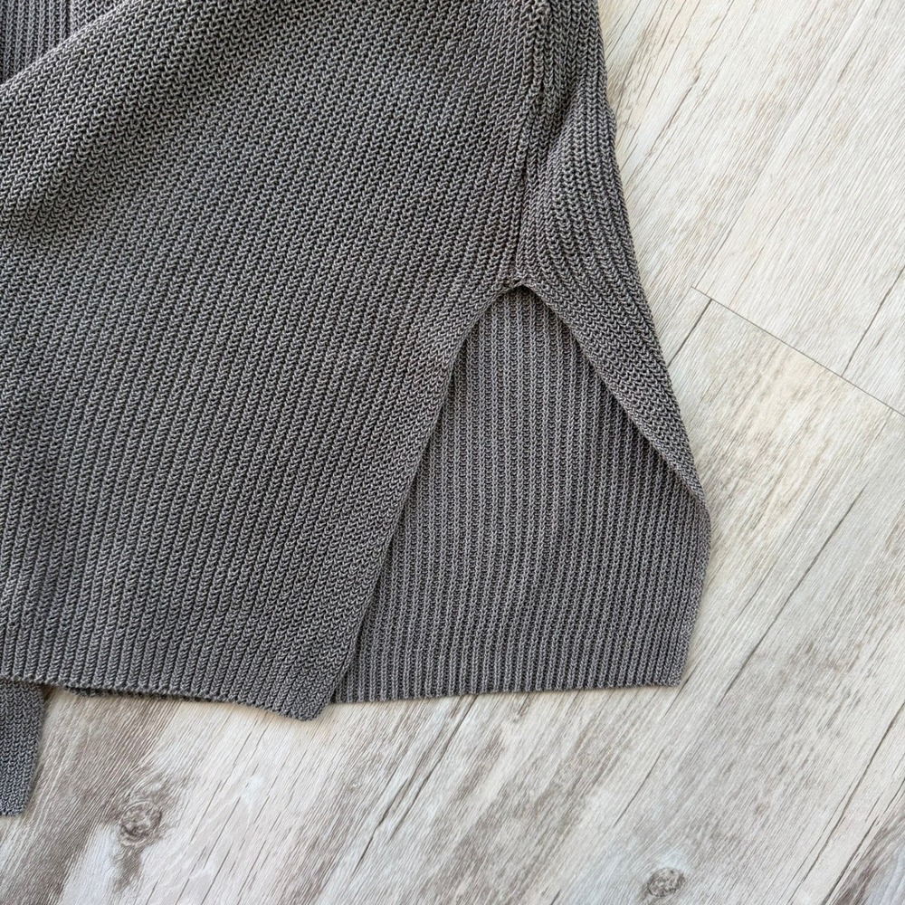Eileen Fisher Womens XXS Organic Cotton Silk Shaker Knit Shawl Cardigan Grey - Picture 4 of 10